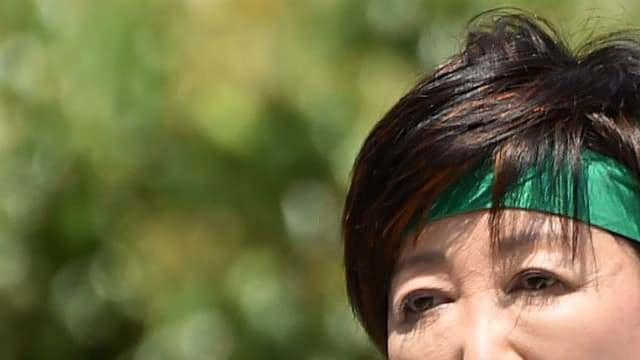 Yuriko Koike lors d'un discours de campagne le 30 juin 2016