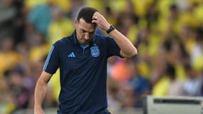 Lionel Scaloni lors de Brésil-Argentine (0-1, qualifs Mondial 2026), le 21 novembre 2023