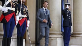 Emmanuel Macron à l'Élysée le 31 août 2023 