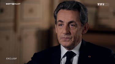 Nicolas Sarkozy à l'émission "Sept à huit" sur TF1. Diffusion du 24 janvier.