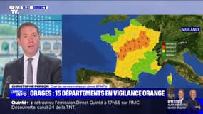 15 départements placés en vigilance orange "orages" par Météo-France