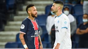 Neymar et Alvaro durant PSG-OM