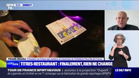 Titres-restaurant: "Moins d'un ticket sur deux est utilisé dans les restaurants", assure Frank Delvau, président de l'UMIH Île-de-France