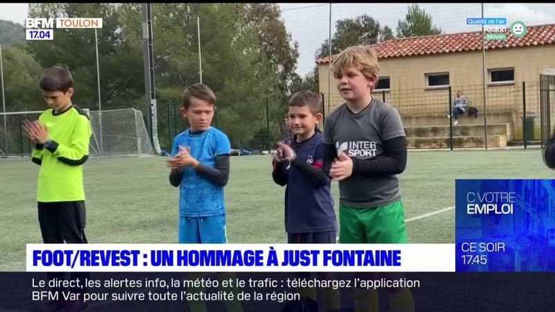 Var: les jeunes joueurs du FC Revestois rendent hommage à Just Fontaine