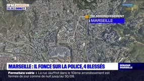 Marseille: quatre policiers blessés après un refus d'obtempérer