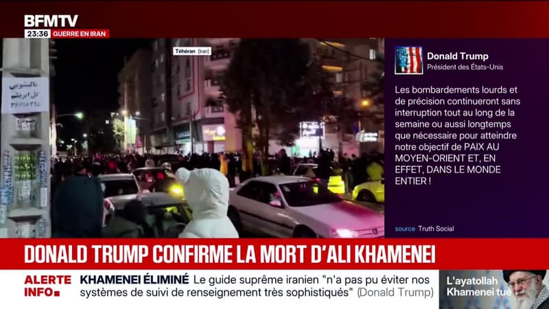 Mort d'Ali Khamenei: les premiers instants de joie à Téhéran en Iran