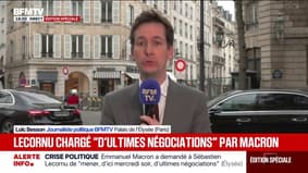 Crise politique: Emmanuel Macron demande à Sébastien Lecornu de mener "d'ultimes négociations" "d'ici mercredi soir"