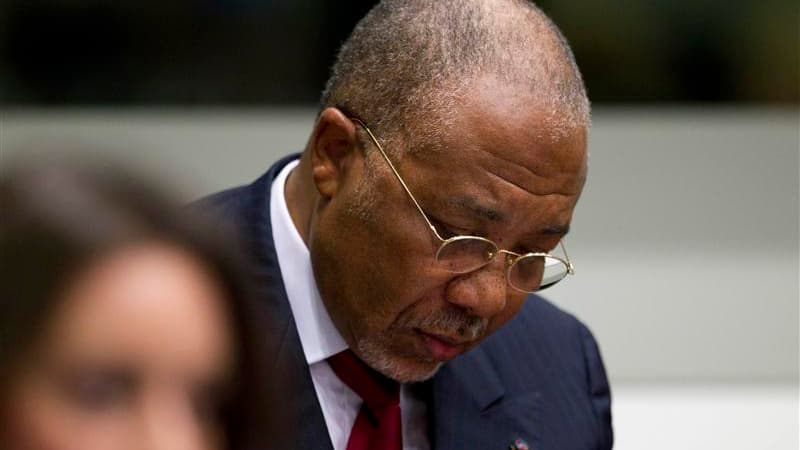 A La Haye, Charles Taylor, ancien président du Liberia, a été déclaré jeudi coupable de crimes en Sierra Leone par le tribunal spécial chargé de juger les responsables présumés des atrocités commises durant la guerre civile dans ce pays. /Photo prise le 2