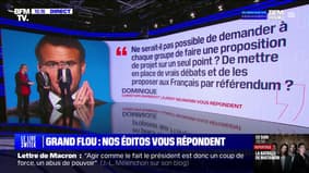 Ne serait-il pas possible de demander à chaque groupe de faire une proposition de projet sur un seul point? Nos éditos répondent à vos questions sur BFMTV