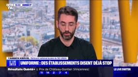 Yannick Kiervel (référent national écoles du SE UNSA), sur la tenue unique à l'école: "On ne résout rien avec l'uniforme" 