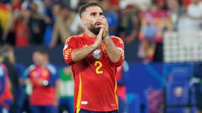 Daniel Carvajal avec l'Espagne, à Gelsenkirchen le 20 juin 2024