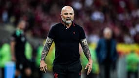 Jorge Sampaoli lors du 8e de finale aller de la Copa Libertadores Flamengo-Olimpia (1-0), le 3 août 2023
