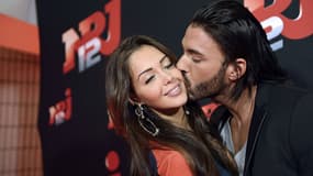 Nabilla Benattia et Thomas Vergara, en octobre 2013 à Paris.