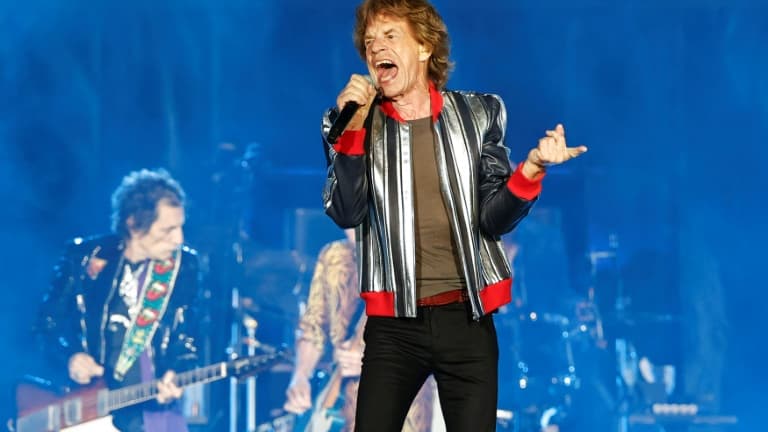 Mick Jagger et les Rolling Stones sur scène à St. Louis, dans le Missouri, le 26 septembre, pendant leur tournée nord-américaine