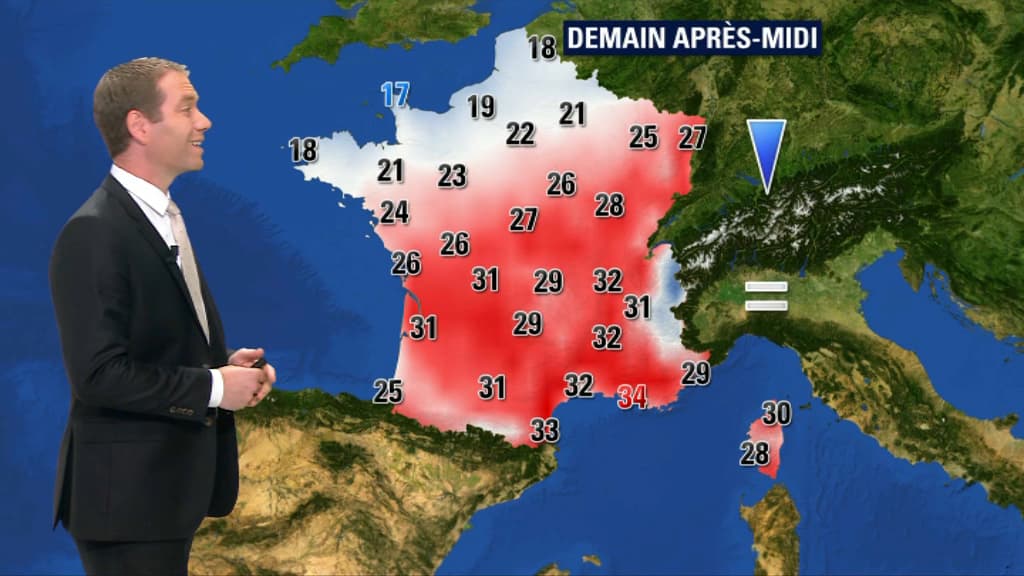 Les températures jeudi. Les températures jeudi.