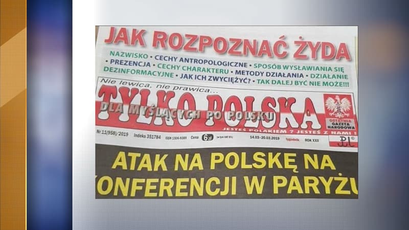 Capture d'écran de la une de l'hebdomadaire polonais.
