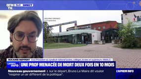 Une professeure menacée de mort à Libourne: "Les rectorats sont bien plus rapides" depuis l'assassinat de Samuel Paty, explique Maxime Reppert du Snalc