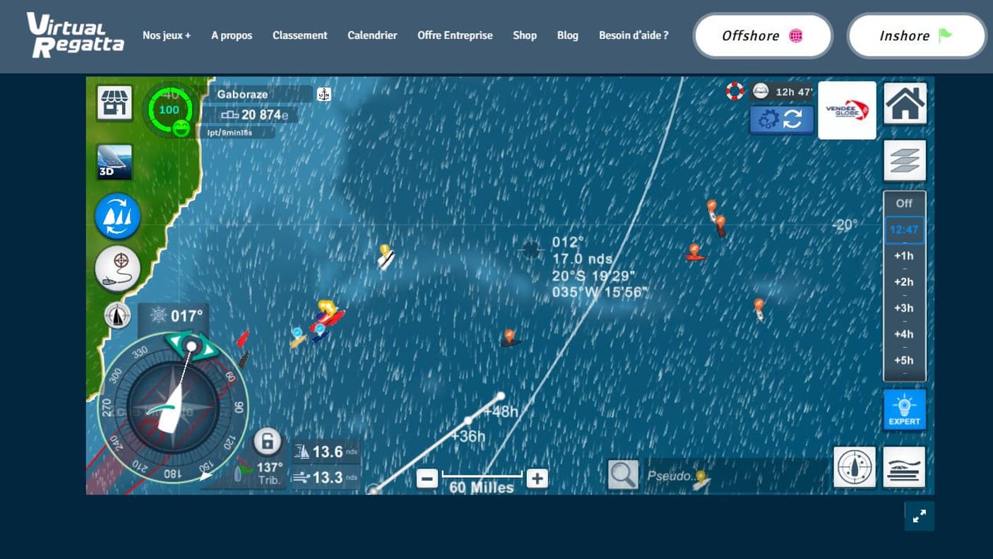 Les meilleurs joueurs de Virtual Regatta face aux skippers réels du Vendée Globe