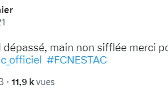 Le tweet de Yoann Salmier après le nul de Troyes. Le tweet de Yoann Salmier après le nul de Troyes.