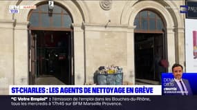 Marseille: les agents de nettoyage de la gare Saint-Charles en grève