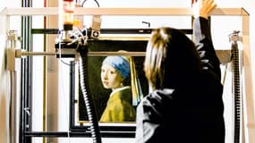 La Jeune Fille à la perle, de Vermeer, en 2018, au musée  Het Mauritshuis de La Haye.