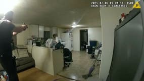 Capture d'écran de la vidéo tournée par la caméra embarquée d'un policier lors de la mort de Sonya Massey, à son domicile de Springfield, le 6 juillet 2024