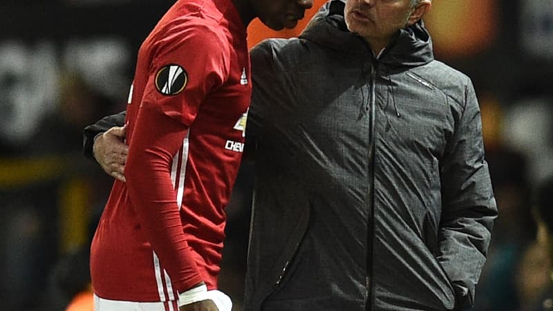 Paul Pogba et José Mourinho