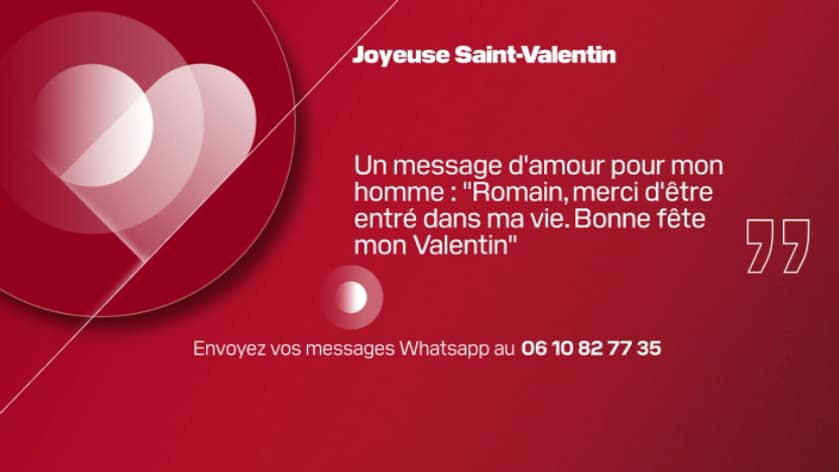 Message de Saint-Valentin, BFM Alsace.