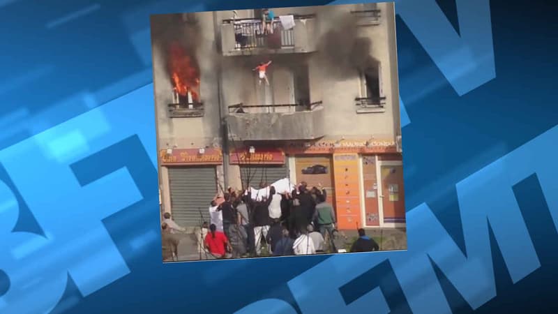Des riverains ont secouru une femme et son bébé, bloqués par l'incendie de leur immeuble à Corbeil-Essonnes.