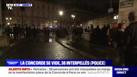Paris: la place de la Concorde se vide, 38 personnes interpellées