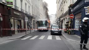 En novembre dernier, un bus avait pris feu rue du Bac à Paris.