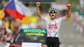 Tadej Pogacar vainqueur de la 4e étape du Tour de France, le 2 juillet 2024.