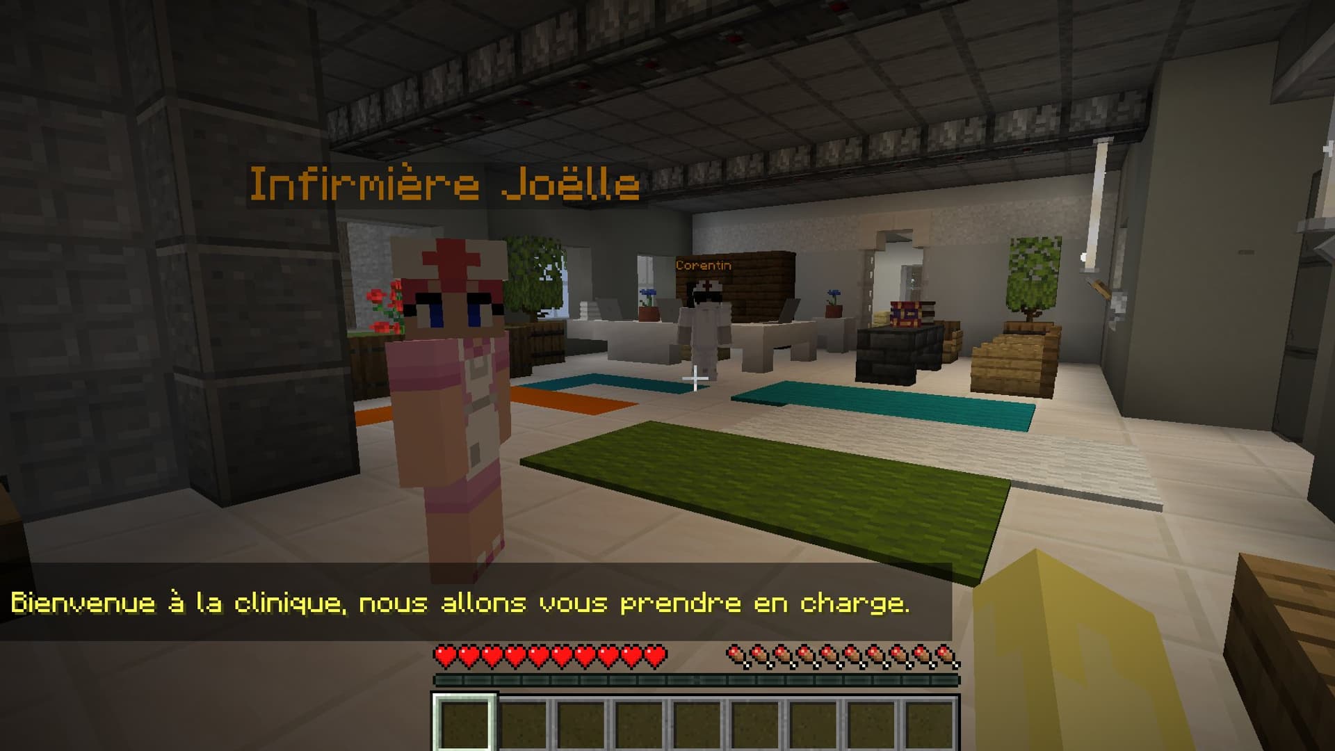 Capture d'écran du serveur Minecraft de la campagne d'Emmanuel Macron