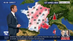 Jusqu'à 39°C en Corse et le beau temps gagne aussi le continent