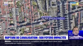 Villeurbanne: 500 foyers privés d'eau après une rupture de canalisation