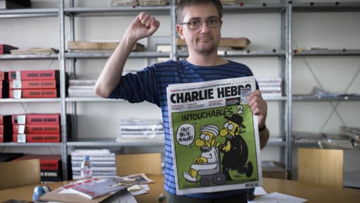 Charb, directeur de la publication de Charlie Hebdo, le 19 septembre 2012 à Paris.
