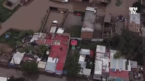 Mexique: les images de rues inondées après de fortes pluies dans la ville de Tlaquepaque 