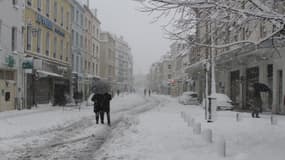 Cherbourg sous la neige.