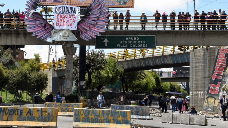 Des partisans de l'ex-président Evo Morales ce mardi.