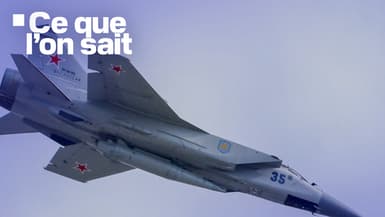Des avions russes MiG-31 survolent Moscou lors de la répétition générale du défilé de la Victoire, le 7 mai 2022.
