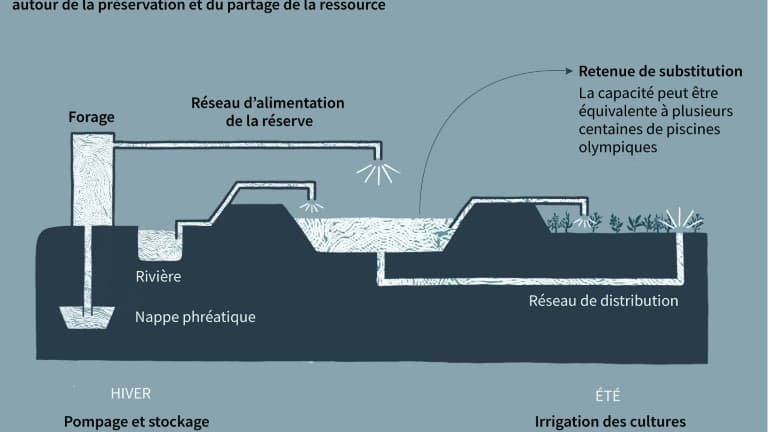 Les "bassines" pour l'irrigation Les "bassines" pour l'irrigation