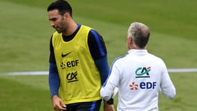 Adil Rami et Didier Deschamps