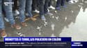 En colère contre Christophe Castaner, des policiers jettent symboliquement leurs menottes à terre