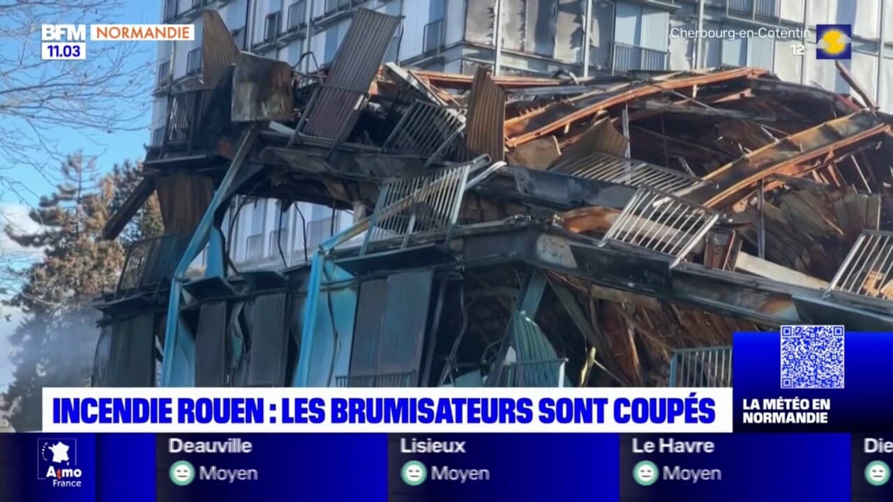 Rouen: Arrêt Des Brumisateurs Qui Arrosaient Le Site De L'incendie Des ...