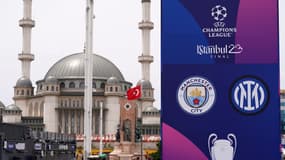 Affiche avant la finale de la Ligue des champions 2023.