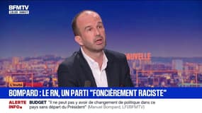 Jordan Bardella visé par un œuf: "Je préfère qu'on combatte l'extrême droite avec des bulletins de vote qu'avec des œufs", affirme Manuel Bompard