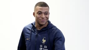 Kylian Mbappé en conférence de presse, le 17 novembre 2023.