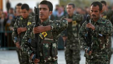 Des combattants des Forces démocratiques syriennes (FDS).