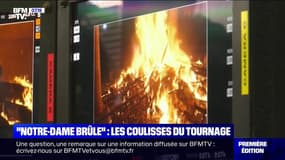 "Notre-Dame brûle": les images des coulisses du tournage