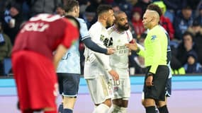 L'arbitre Gaël Angoula lors du match Le Havre-Lyon (3-1, L1), le 14 janvier 2024